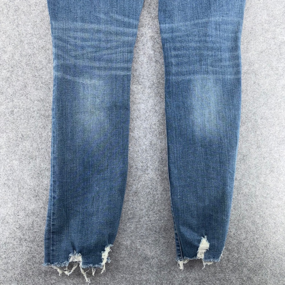 BKE Gabby Curvy High Rise Straight Leg Distressed Raw Hem Jeans 33x33.5 ABK465 - Picture 12 of 12